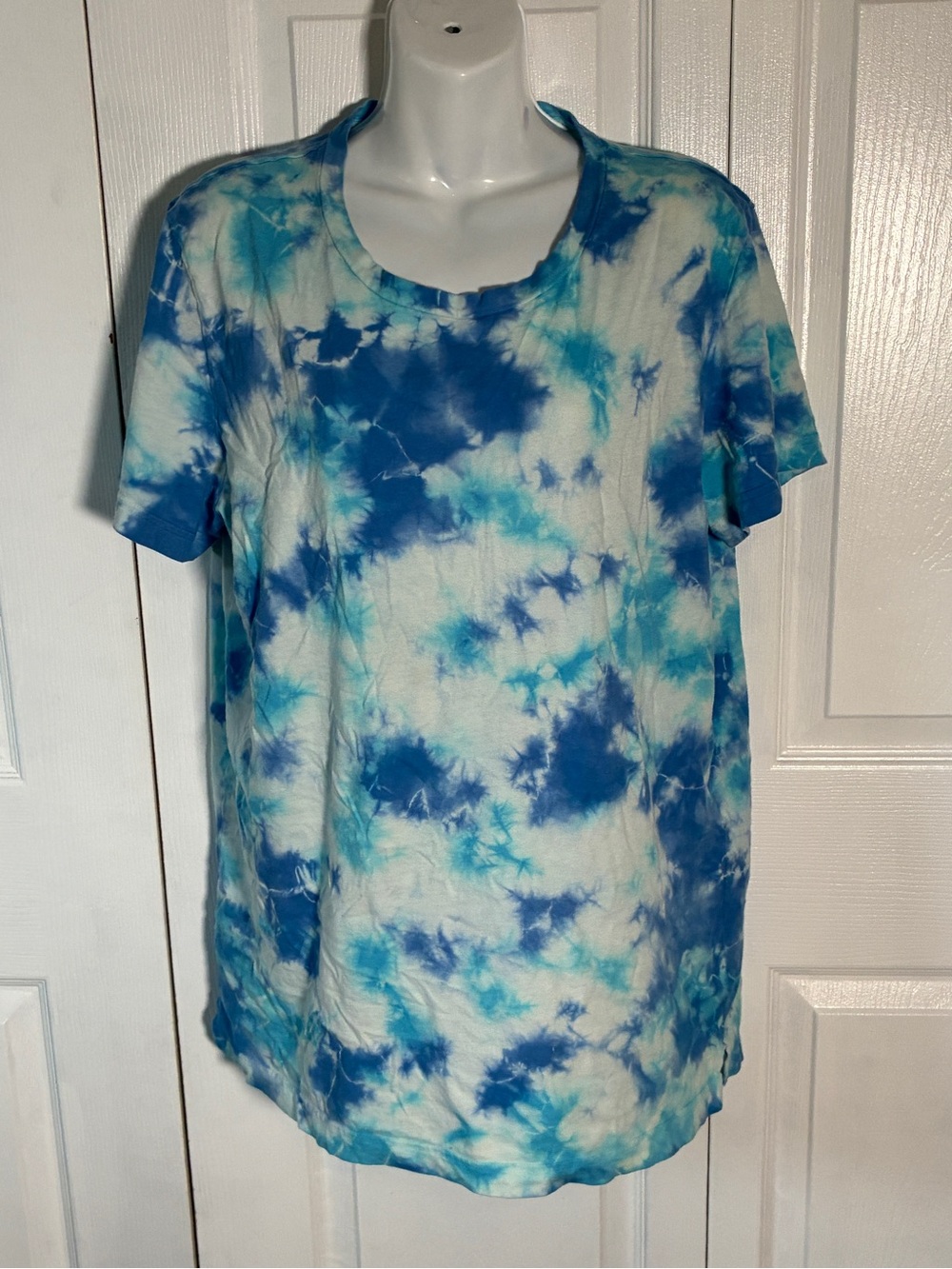 PINK by Victoria's Secret Blue Tie Dye Oversized Tee Size L